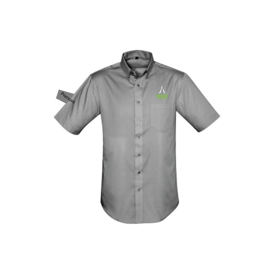 Chemise manches courtes Gris homme