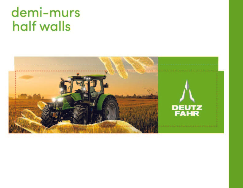 Demi mur pour tente popup